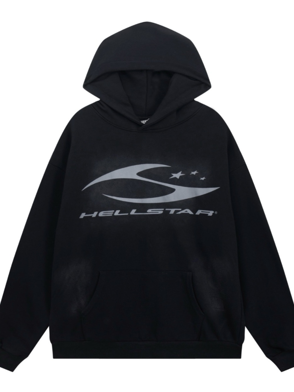 Hellstar Men’s Black Hoodie with Silver Logo